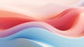 Abstract 3d wavy smooth background. Multicolor pastel colour palette. Aesthetic concept. Generative AI