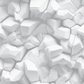 Abstract 3d white background, organic shapes seamless pattern, white stones texture Royalty Free Stock Photo