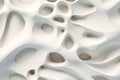 Abstract 3D White Background Texture, Organic Shapes Pattern