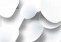 Abstract 3D white spheric background. Royalty Free Stock Photo