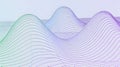 Abstract 3D Wireframe Landscape with Wavy Gradient Lines, a Modern Digital Visualization of Data and Technology Background Royalty Free Stock Photo
