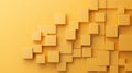 Abstract 3D Yellow Cube Composition: A Modern Geometric Design Royalty Free Stock Photo