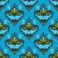 Abstract damask seamless floral design