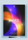 Abstract Dance Party Night Poster, Flyer Template - Vector Illus