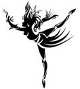 Abstract dancing girl. Vector