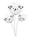 Abstract dandelion background  vector illustration Royalty Free Stock Photo