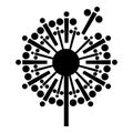 Abstract dandelion icon, simple style Royalty Free Stock Photo