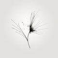 Abstract Dandelion Image: Minimalistic Elements And Delicate Flowers
