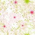 Abstract dandelion seamless pattern