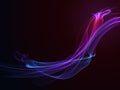 Abstract dark background with flowing colouful waves Royalty Free Stock Photo