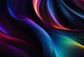 abstract dark background with flowing colouful waves