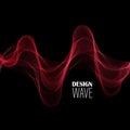 Abstract dark background, horizontal red smooth stylish wave. Design element eps10 Royalty Free Stock Photo