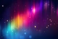 Abstract dark background of multicolored falling lines, glow particles, luxury light shine bokeh backdrop. Holiday concept Royalty Free Stock Photo