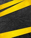 Abstract dark background with yellow lines and stripes Royalty Free Stock Photo