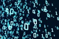 Dark binary code background Royalty Free Stock Photo