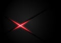 Abstract dark black color background overlapping layers with red neon glowing light. Technology concept Royalty Free Stock Photo