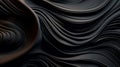 Abstract Dark Black Wallpaper With Organic Shapes And Ocean Waves