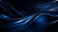Abstract dark blue background with flowing light trails creating a modern elegant design Royalty Free Stock Photo