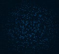 Abstract dark blue background. Glowing mosaic of stars Royalty Free Stock Photo