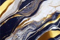 Abstract dark blue background with golden foil. Generative AI. Royalty Free Stock Photo