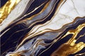 abstract dark blue background with golden foil. Artificial stone texture, fake agate, trendy marbled wallpaper, digital Royalty Free Stock Photo