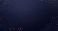 Abstract Dark Blue Background with Golden Network of Connected Dots and Lines Representing Technology, Data, and Global Royalty Free Stock Photo