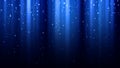 Abstract dark blue background with rays of light, aurora borealis, sparkles, night starry sky Royalty Free Stock Photo