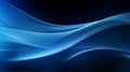 Abstract dark-blue background with smooth shining wavy lines Royalty Free Stock Photo