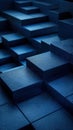 Abstract Dark Blue Background With Squares and Rectangles Royalty Free Stock Photo