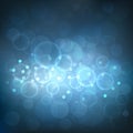 Abstract dark blue bokeh background with light effects Royalty Free Stock Photo