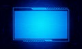 Abstract dark blue circuit cyber technology futuristic with monitor screen blank space design modern creative background vector Royalty Free Stock Photo