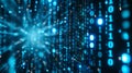 Abstract dark blue digital background. Big data digital code Royalty Free Stock Photo