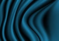 Abstract dark blue fabric satin wave luxury background vector