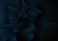 Abstract dark blue geometric polygonal form background