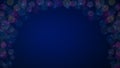 Modern beautiful Christmas and New Year. Abstract dark blue glitter bokeh background with circles and sparks. Blurred light frame. Royalty Free Stock Photo