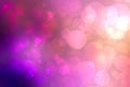 Abstract dark blue gradient pink yellow orange background texture with glitter defocused sparkle bokeh circles and glowing Royalty Free Stock Photo