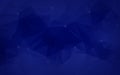 Abstract dark blue low poly background Royalty Free Stock Photo