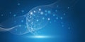 Abstract Dark Blue Minimal Style Futuristic Cloud Computing, Global Network Structure and Telecommunications Design Concept