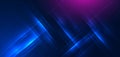 Abstract dark blue and pink gradient futuristic background with diagonal stripe lines and light effect