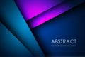 Abstract dark blue purple overlap layers triangle on blank space background Royalty Free Stock Photo