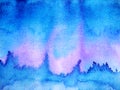 Abstract dark blue sky water sea ocean wave watercolor painting Royalty Free Stock Photo