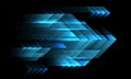 Abstract dark blue speed light arrow direction geometric on black design modern futuristic creative background vector Royalty Free Stock Photo