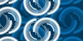 Abstract Dark Blue and White Vintage Style Coupled Half Circles Pattern Background, Wide Scale Texture - Illustration Template Royalty Free Stock Photo