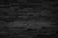 Abstract dark brick wall texture background pattern, Empty brick wall  surface texture. Brickwork painted black color interior old Royalty Free Stock Photo