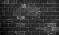 Abstract dark brick wall texture background pattern, Wall brick surface texture. Brickwork painted of black color interior old Royalty Free Stock Photo