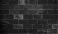 Abstract dark brick wall texture background pattern, Wall brick surface texture. Brickwork painted of black color interior old Royalty Free Stock Photo