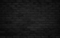 Abstract dark brick wall texture background pattern, Wall brick surface texture. Brickwork painted of black color interior old Royalty Free Stock Photo