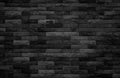 Abstract dark brick wall texture background pattern, Wall brick surface texture. Brickwork painted of black color interior old Royalty Free Stock Photo