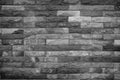 Abstract dark brick wall texture background pattern, Wall brick surface texture. Brickwork painted of black color interior old Royalty Free Stock Photo