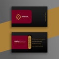 Abstract dark business card modern template design Royalty Free Stock Photo